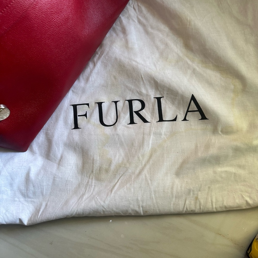 Furla Red Leather Shoulder Bag - Picture 7 of 12